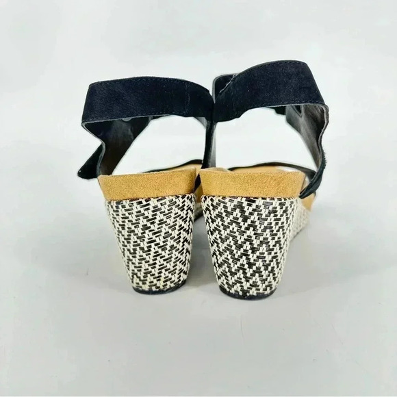 Lucky Brand Kollia Leather Platform Wedge Sandal Black - Picture 6 of 8